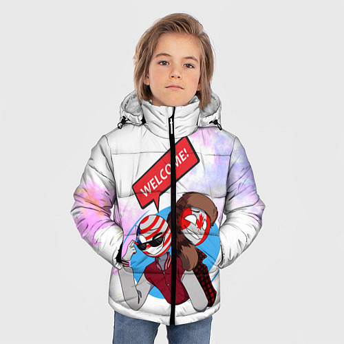 Зимняя куртка для мальчика Country Humans / 3D-Красный – фото 3