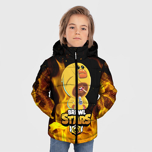 Зимняя куртка для мальчика Brawl stars sally leon / 3D-Красный – фото 3