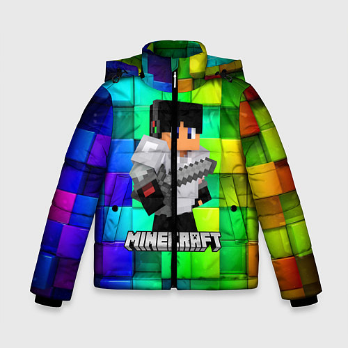 Зимняя куртка для мальчика Minecraft Майнкрафт / 3D-Черный – фото 1