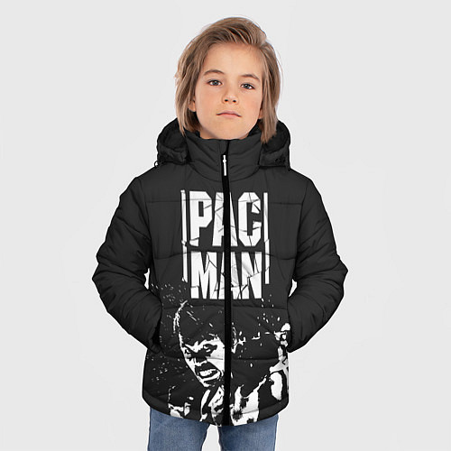 Зимняя куртка для мальчика Pac Man / 3D-Светло-серый – фото 3