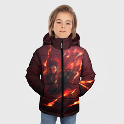 Куртка зимняя для мальчика Танджиро Камадо, цвет: 3D-черный — фото 2
