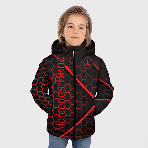 Зимняя куртка для мальчика Mercedes-Benz / 3D-Светло-серый – фото 3