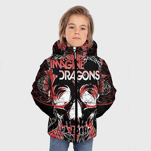Зимняя куртка для мальчика Imagine Dragons / 3D-Красный – фото 3