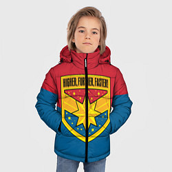 Куртка зимняя для мальчика Higher, Further, Faster цвета 3D-черный — фото 2
