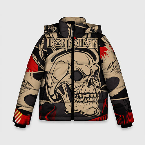 Зимняя куртка для мальчика Iron Maiden / 3D-Черный – фото 1