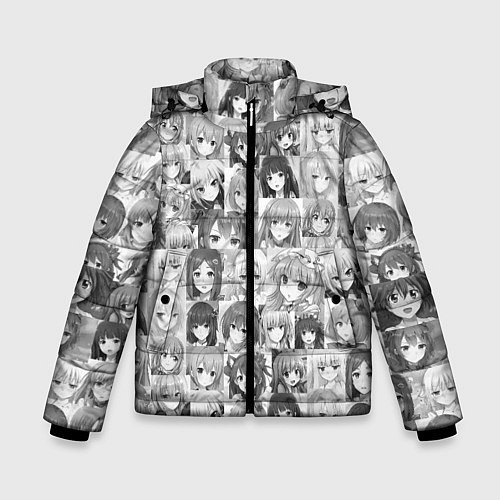 Зимняя куртка для мальчика Аниме девушки / 3D-Черный – фото 1