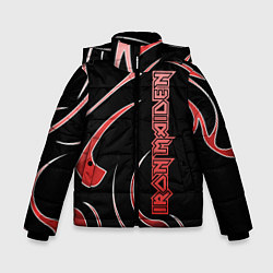 Куртка зимняя для мальчика Iron Maiden, цвет: 3D-черный