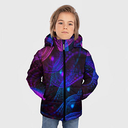 Куртка зимняя для мальчика NEON FRACTAL, цвет: 3D-черный — фото 2