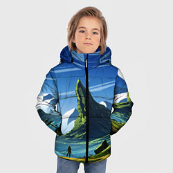 Куртка зимняя для мальчика ЦИРИ, цвет: 3D-черный — фото 2