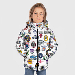 Куртка зимняя для мальчика NBA Pattern, цвет: 3D-черный — фото 2