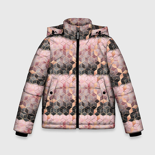 Зимняя куртка для мальчика Geometry Pattern / 3D-Черный – фото 1