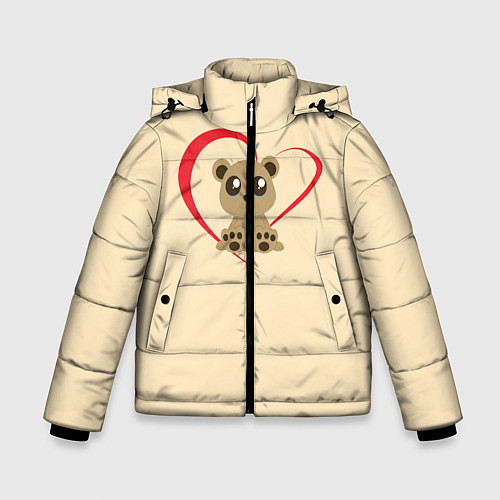 Зимняя куртка для мальчика Мишка / 3D-Черный – фото 1