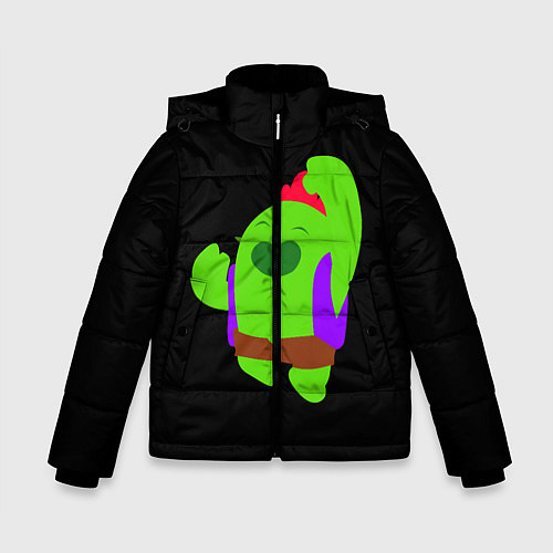 Зимняя куртка для мальчика Brawl Stars Spike / 3D-Черный – фото 1