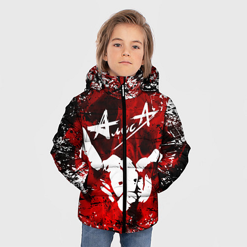 Зимняя куртка для мальчика Алиса / 3D-Светло-серый – фото 3