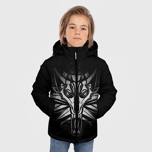 Зимняя куртка для мальчика ВЕДЬМАК / 3D-Светло-серый – фото 3