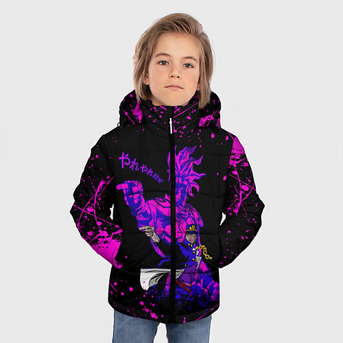 Зимняя куртка для мальчика JOJOS BIZARRE ADVENTURE / 3D-Красный – фото 3