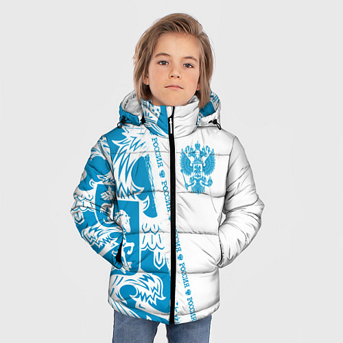 Зимняя куртка для мальчика Россия / 3D-Красный – фото 3