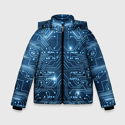 Зимняя куртка для мальчика Системная плата / 3D-Черный – фото 1