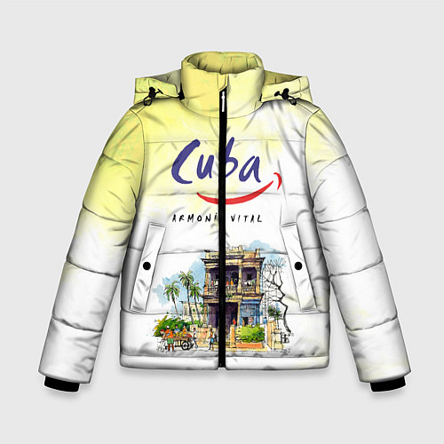 Зимняя куртка для мальчика Куба / 3D-Черный – фото 1
