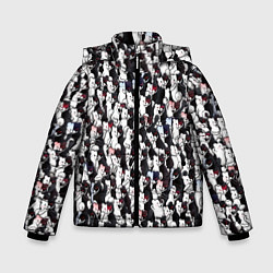 Куртка зимняя для мальчика Черно-белые медведи, цвет: 3D-черный