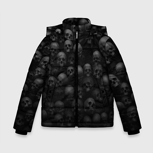 Зимняя куртка для мальчика ЧЕРЕПА / 3D-Черный – фото 1