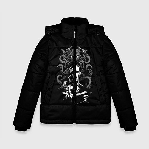 Зимняя куртка для мальчика Ктулху / 3D-Черный – фото 1