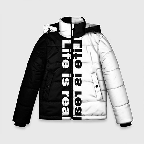 Зимняя куртка для мальчика Life is Real / 3D-Черный – фото 1