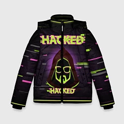 Куртка зимняя для мальчика Hacked, цвет: 3D-черный