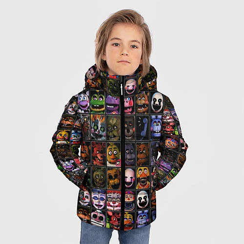 Зимняя куртка для мальчика Five Nights At Freddy's / 3D-Красный – фото 3