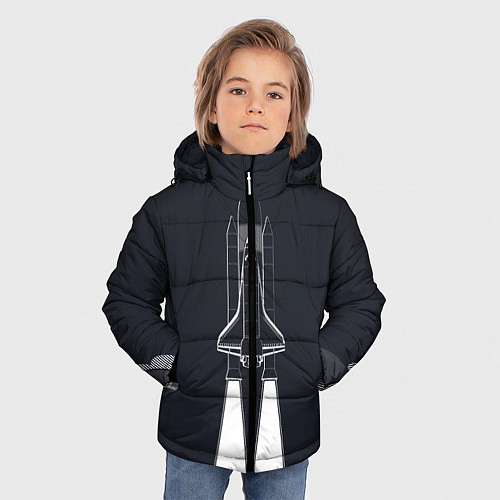 Зимняя куртка для мальчика Полет в никуда / 3D-Красный – фото 3