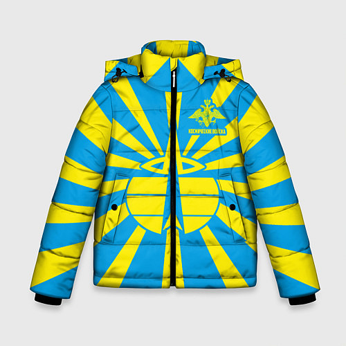 Зимняя куртка для мальчика Космические войска / 3D-Черный – фото 1