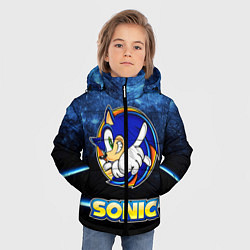 Куртка зимняя для мальчика Соник Сега, цвет: 3D-черный — фото 2