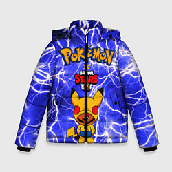 Куртка зимняя для мальчика Леон Пикачу, цвет: 3D-черный