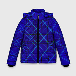 Куртка зимняя для мальчика Сине-черная геометрия 3D, цвет: 3D-черный