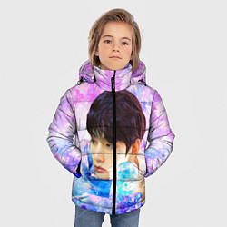 Куртка зимняя для мальчика БТС 2020 Season Greeting Ви V, цвет: 3D-светло-серый — фото 2