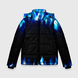 Куртка зимняя для мальчика Синий Огонь, цвет: 3D-черный