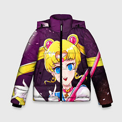 Куртка зимняя для мальчика Sailor Moon, цвет: 3D-черный