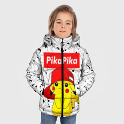 Куртка зимняя для мальчика ПИКАЧУ, цвет: 3D-красный — фото 2