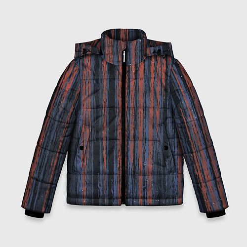 Зимняя куртка для мальчика Абстрактный узор / 3D-Черный – фото 1