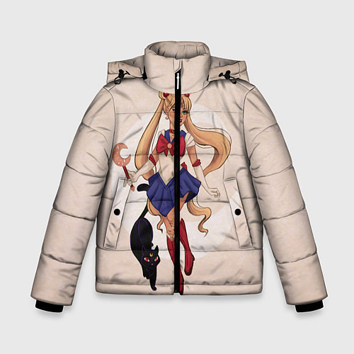 Зимняя куртка для мальчика Sailor Moon / 3D-Черный – фото 1