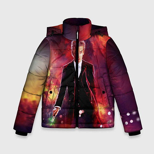 Зимняя куртка для мальчика ДОКТОР КТО / 3D-Черный – фото 1