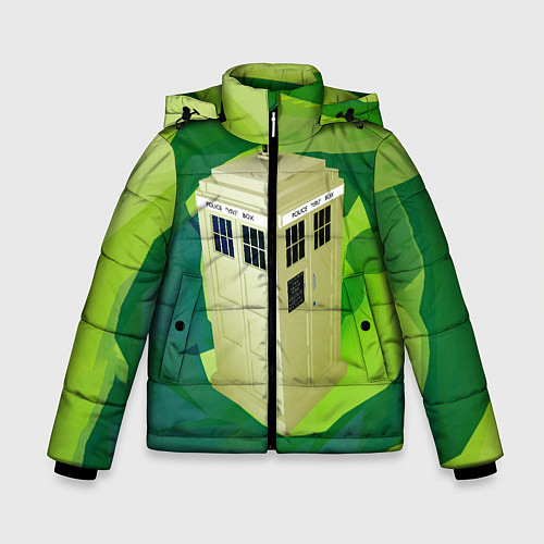 Зимняя куртка для мальчика CRAZY TARDIS / 3D-Черный – фото 1