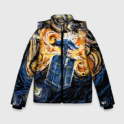 Зимняя куртка для мальчика Van Gogh Tardis / 3D-Черный – фото 1