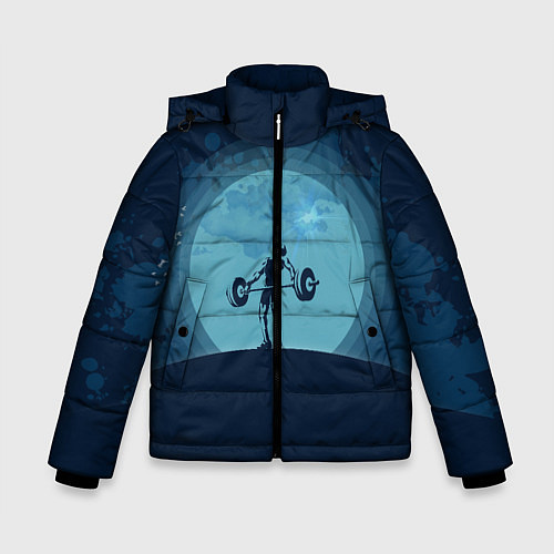 Зимняя куртка для мальчика Тяжёлая атлетика / 3D-Черный – фото 1