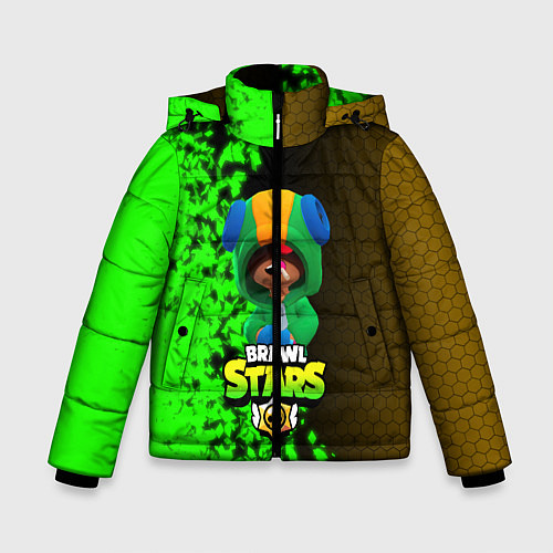 Зимняя куртка для мальчика Brawl stars LEON / 3D-Черный – фото 1