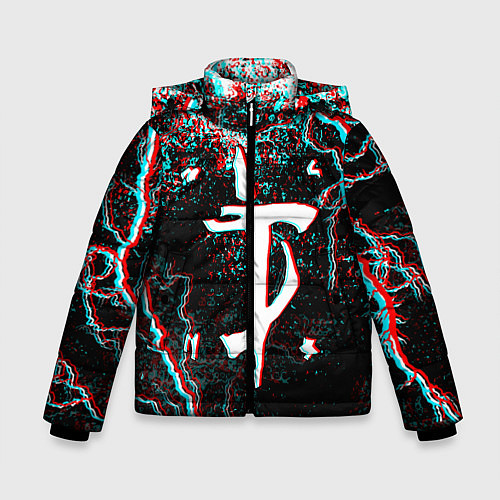 Зимняя куртка для мальчика DOOM ETERNAL GLITCH / 3D-Черный – фото 1