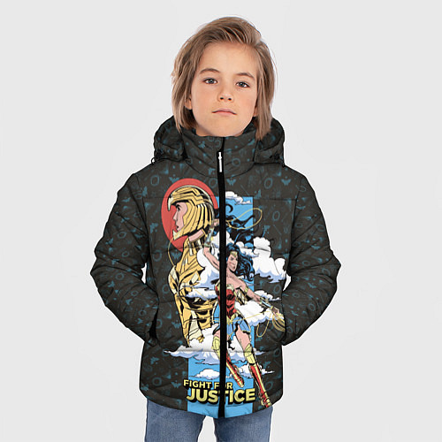 Зимняя куртка для мальчика Fight for justice / 3D-Красный – фото 3