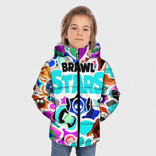 Зимняя куртка для мальчика БРАВЛ СТАРС / 3D-Красный – фото 3