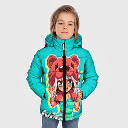 Куртка зимняя для мальчика BEAR GIRL, цвет: 3D-светло-серый — фото 2