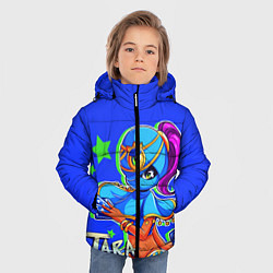 Куртка зимняя для мальчика TARA, цвет: 3D-черный — фото 2